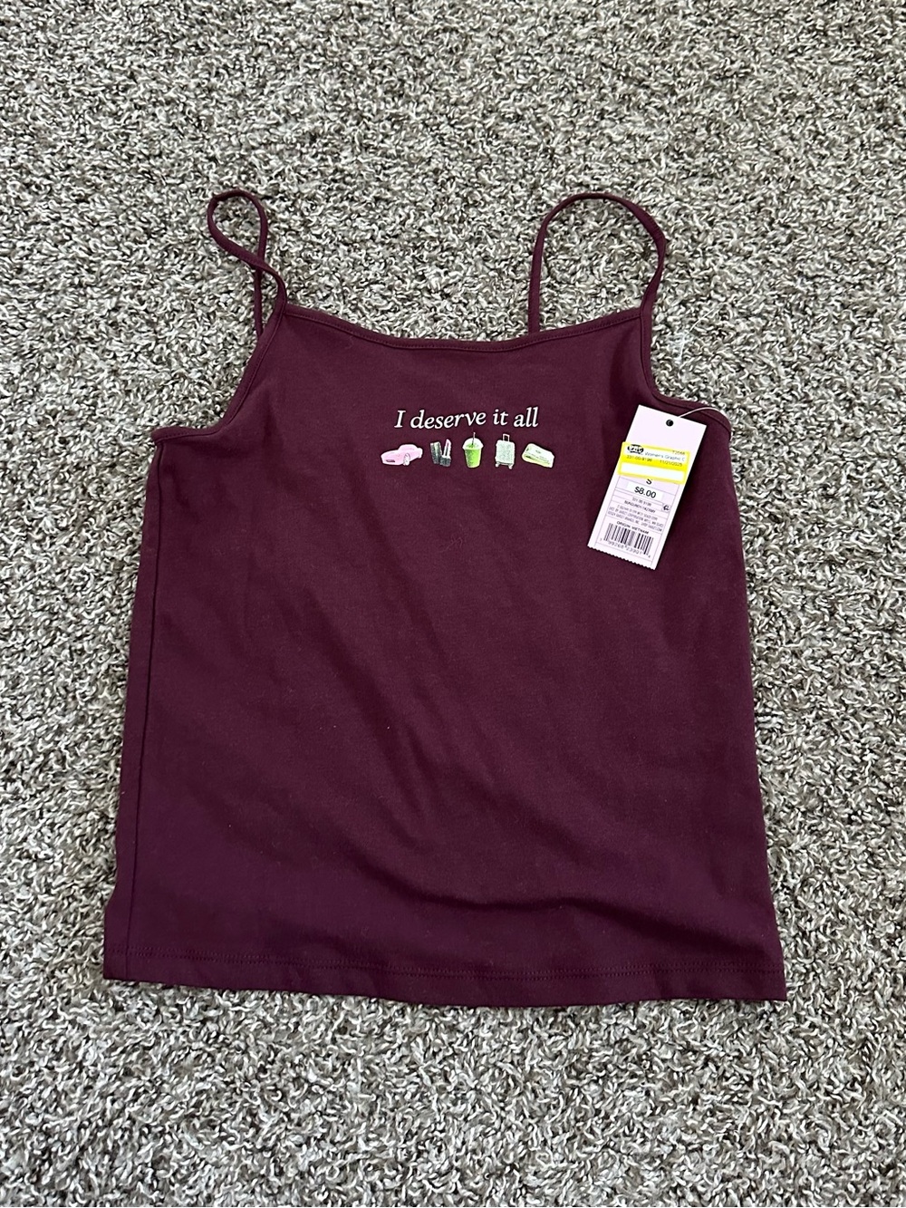 Target Burgundy Embroidered Strappy Cami